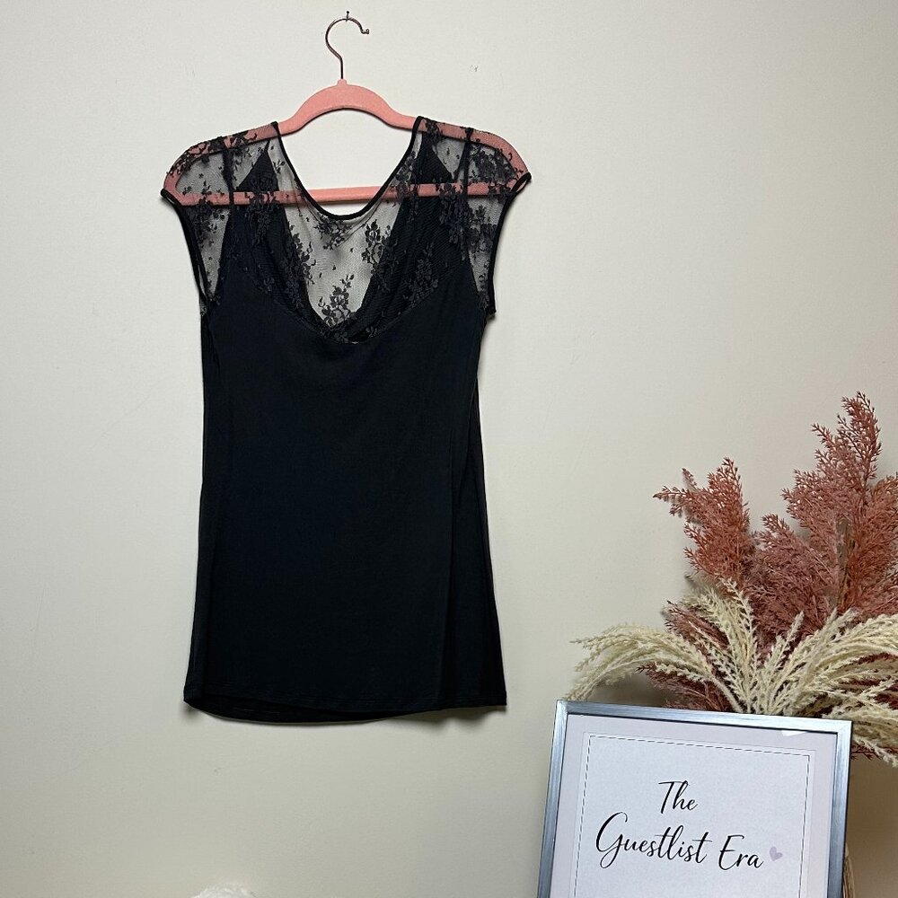 Express Grey Lace Dressy Top